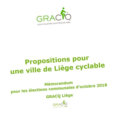 Elections communales, les propositions du GRACQ Liège